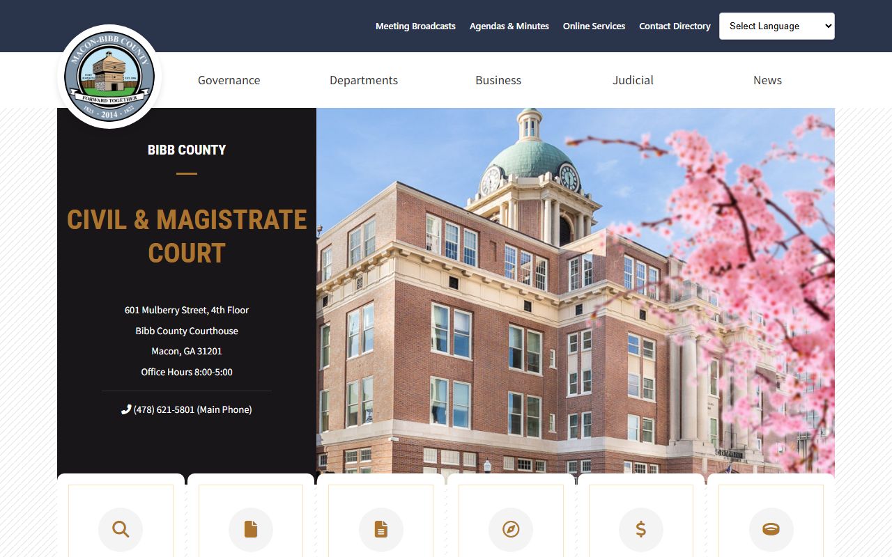 Bibb County Clerk of Superior Court Civil and Magistrate cost schedule