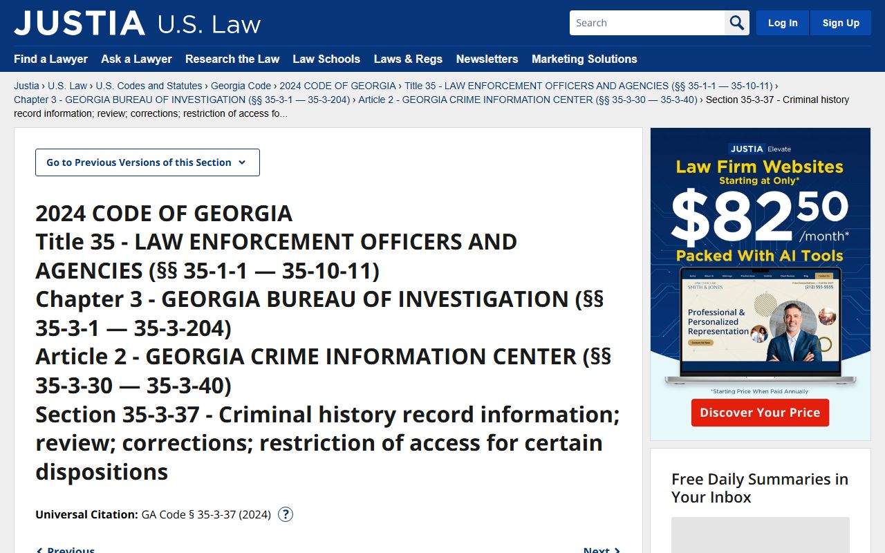 Bibb County criminal court records Georgia record restriction statute