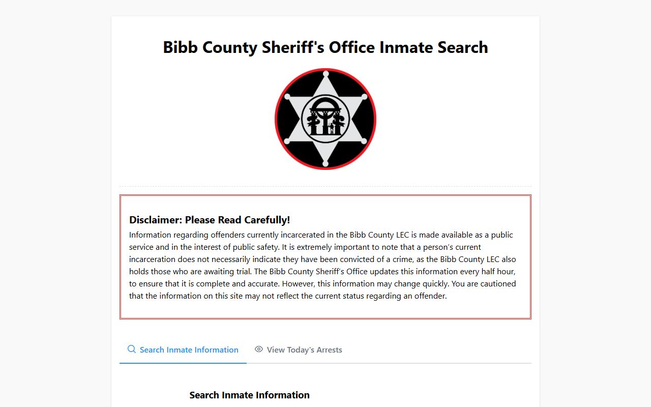 Bibb Sheriff inmate search app