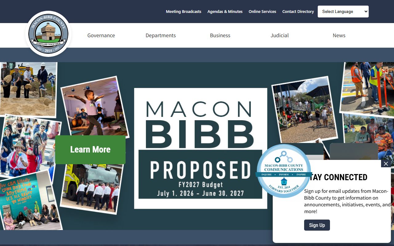 Macon-Bibb County government homepage