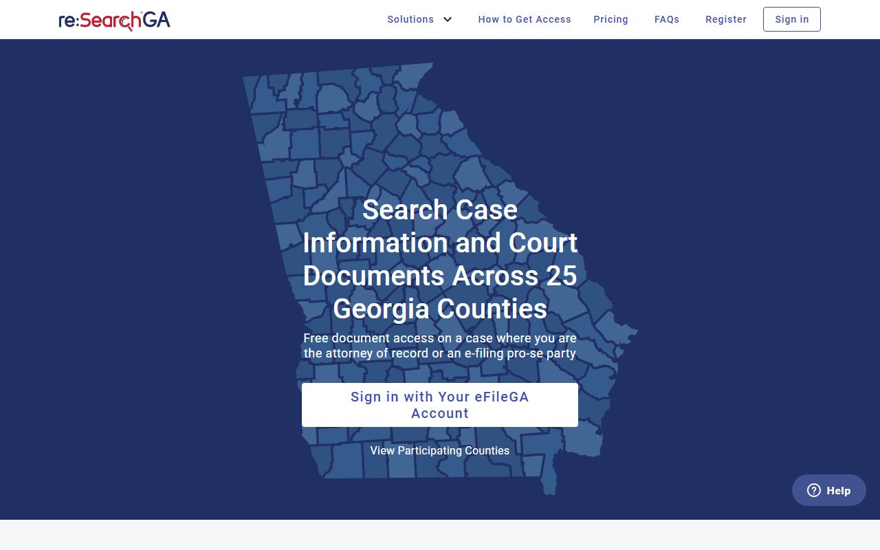 re:SearchGA public case portal